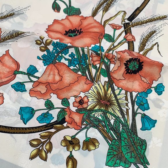 Gucci Silk Floral Scarf with Slight Shimmer - Picture 13 of 14